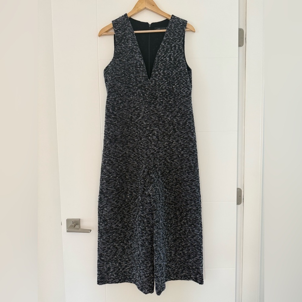 Zara Black & White Tweed Jumpsuit, size medium. - Picture 3 of 10